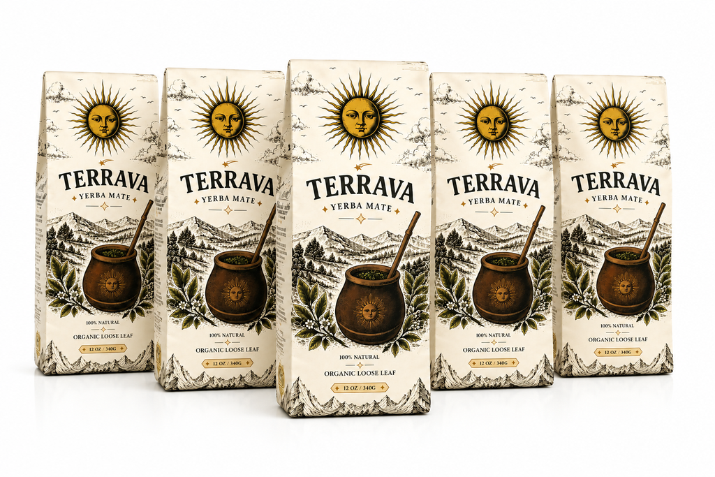 Terrava Organic Yerba Mate 5-Pack | Premium Argentine Loose Leaf